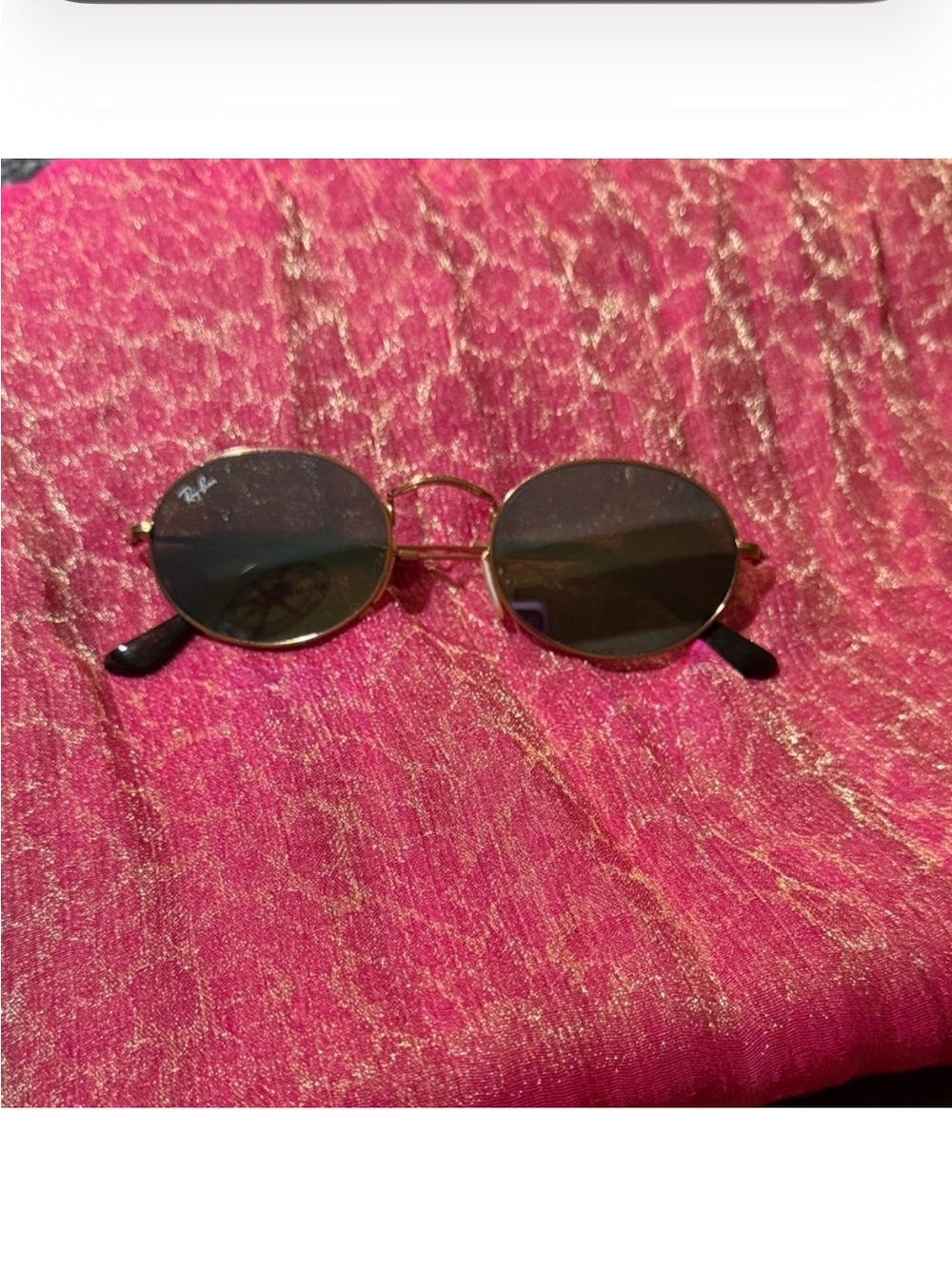 Ray-Ban Gold Frame oval Sunglasses